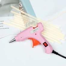 Pistola de Silicon con corta corriente calentador pegamento silicón Eléctrica Manualidades Multifuncional Esculturas - Multicolor - Ver 6