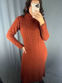 Women Long Dresses - Camel - View 8