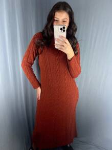Women Long Dresses - Camel - View 9