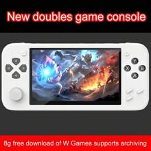 Handheld Game Console With Camera, Built-In 1200 Games 4.3 INCH HD Screen Retro Gaming System, Support TV Output, Portable Rechargeable Game Console With Dual Joystick, Best Gift For Kids And Adult - White - View 2
