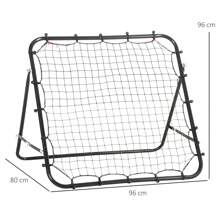 HOMCOM Rebounder Net Practise Kickback Target Goal Play Teens Adults Softball Training Aid - Black - View 2