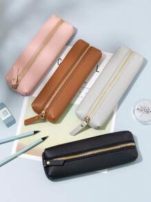 荔枝图案方形铅笔盒，韩版拉链清新文具袋创意男女通用笔筒收纳袋学生返校季必备，返校季，学习用品，铅笔袋，书包 - 單件 - 查看 7