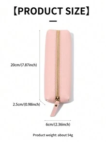 荔枝图案方形铅笔盒，韩版拉链清新文具袋创意男女通用笔筒收纳袋学生返校季必备，返校季，学习用品，铅笔袋，书包 - 單件 - 查看 1