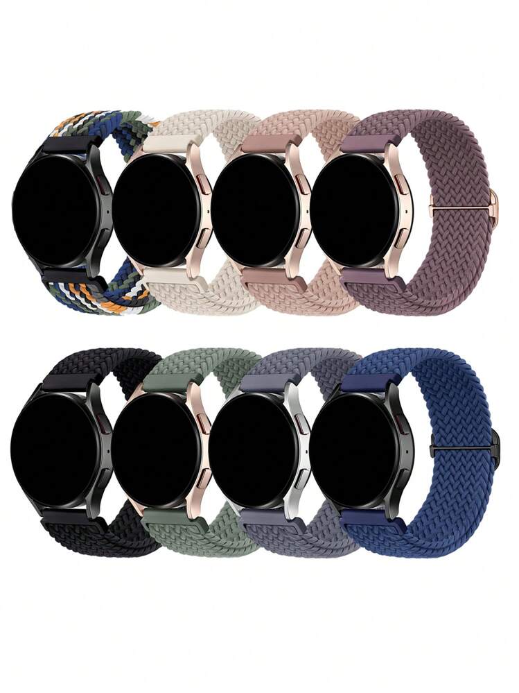 3 pièces/Set Bracelet de montre en nylon compatible avec HUAWEI, compatible avec Samsung Galaxy Watch 6/5/4 40mm 44mm/Watch 6 Classic 43mm 47mm/Watch 5 Pro 45mm/Watch 4 Classic 42mm 46mm, 20mm 22mm 18mm Bracelet de rechange sport à dégagement rapide