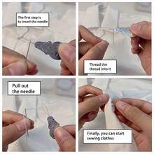 1入組裁縫工具箱，粉色花朵字母A-Z，初學者裁縫的絕佳禮物：1組便攜式小型裁縫套裝-可摺疊，DIY裁縫用品和配件，適用於旅行者和緊急衣服維修工具，迷你針盒便攜小針包裁縫工具組酒店用品 - 粉色 - 查看 8