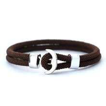 New Unique Men Bracelet Rope Double Layer Milan Thread Navigation Anchor Bracelet  ﻿ ﻿