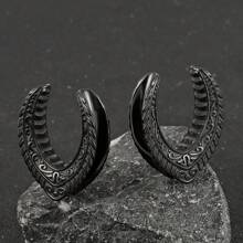 2PCS Vintage Saddle Ear Tunnels Plugs 316 Stainless Steel Expander Gauges Stretchers Piercing Body Jewelry Fashion