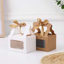 5PCS Gift Box & Ribbon Storage Box & Wedding & Birthday & Christmas Party Gifts & Party Supplies & Wedding Decorations & Wedding Gift Box & Packaging Box & Wedding Decorations - White - View 6