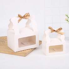 5PCS Gift Box & Ribbon Storage Box & Wedding & Birthday & Christmas Party Gifts & Party Supplies & Wedding Decorations & Wedding Gift Box & Packaging Box & Wedding Decorations - White - View 8