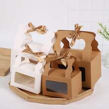 5PCS Gift Box & Ribbon Storage Box & Wedding & Birthday & Christmas Party Gifts & Party Supplies & Wedding Decorations & Wedding Gift Box & Packaging Box & Wedding Decorations - White - View 4