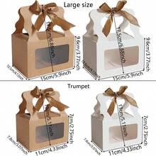 5PCS Gift Box & Ribbon Storage Box & Wedding & Birthday & Christmas Party Gifts & Party Supplies & Wedding Decorations & Wedding Gift Box & Packaging Box & Wedding Decorations - White - View 2