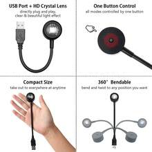 1入USB日落燈，彩虹LED霓虹機投影儀，臥室牆壁環境燈，房間裝飾，禮物，環境燈桌面直播日落燈臥室床頭補光投影燈小夜燈，裝飾燈，攝影環境燈 - 投影燈 - 查看 5