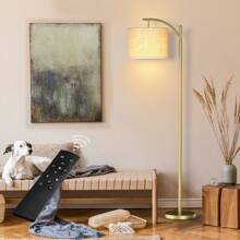 Arched Floor Lamp With Remote Control And Bulb Included - 金色 - 查看 1