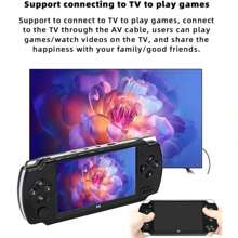 Handheld Game Console With 1200 Games Built-In 4.3-Inch HD Screen Retro Game System Support TV Output Portable Rechargeable Game Console With Dual Joysticks Best Gift For Kids And Adults (Blue) - Royal Blue - View 4