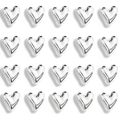 10PCS Gold Refrigerator Magnets Cute Heart Decorative Magnets Silver Fridge Magnets Small Home Kitchen Magnet Set Colorful Magnetic Decoration For Office Whiteboard