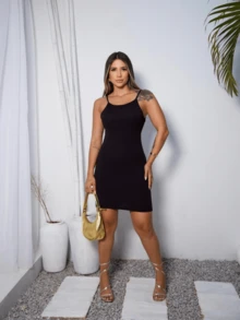 Women Short Dresses - 黑色 - 查看 1