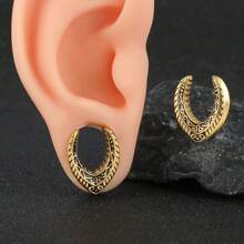 2PCS Vintage Saddle Ear Tunnels Plugs 316 Stainless Steel Expander Gauges Stretchers Piercing Body Jewelry Fashion