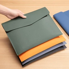 1 cái Hộp đựng hồ sơ di động cỡ lớn - Chất liệu PU, Thiết kế theo chiều dọc, Hoàn hảo cho các tài liệu A4, Không gian lưu trữ có thể mở rộng, Lý tưởng cho gia đình và văn phòng - A4 - Xem 5