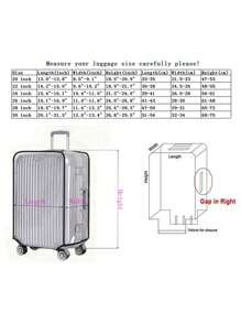 18/20/24/28/30 英寸优质 PVC 行李箱套 - 透明塑料行李箱保护套 - 方便取用、防水旅行装备，为学校、办公室、家庭、旅行、包袋、整理器、储物提供安全旅程