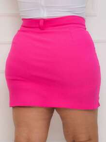 Plus Size Skirts - Hồng - Xem 7