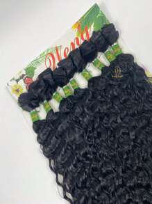 Organic Curly Hair On Canvas 80Cm 300Gr - - màu đen - Xem 2