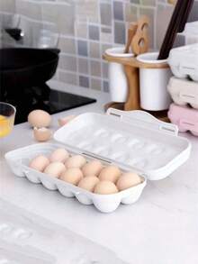 1pc Flatware Organizers, Egg Basket Egg Tray Holder, Egg Storage Box, Refrigerator Crisper Storage Container, Shockproof Egg Holder Box Organization, For Camping, Picnic And BBQ, Kitchen Supplies - Multicolor - View 5