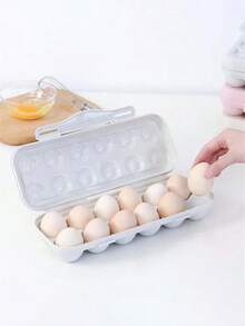 1pc Flatware Organizers, Egg Basket Egg Tray Holder, Egg Storage Box, Refrigerator Crisper Storage Container, Shockproof Egg Holder Box Organization, For Camping, Picnic And BBQ, Kitchen Supplies - Multicolor - View 7