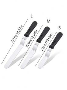 1入組不鏽鋼蛋糕奶油刮刀，配有塑料手柄，適用於蛋糕店的廚房烘焙工具