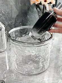 1pc Press On Desktop Trash Can, Light Luxury Water Ripple Storage Basket, Press On Desktop Trash Can, Living Room Miscellaneous Bin, Car Mounted Home Office Desk Restaurant Storage Box, Plastic Trash Can, Multifunctional Desktop And Bathroom Trash Can, Laundry Bead Storage Home Bathroom Decor Bathroom Organizer Fall Decor Back To School