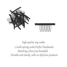 10 Pcs Wig Clips Wig Comb Wig Combs To Secure Wig 7-Teeth Wig Combs For Making Wig Caps Clips For Wigs Combs For Wigs - Black - View 3