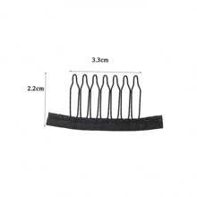 10 Pcs Wig Clips Wig Comb Wig Combs To Secure Wig 7-Teeth Wig Combs For Making Wig Caps Clips For Wigs Combs For Wigs - Black - View 2