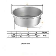 可拆卸底部圓形烤盤，鋁質蛋糕盤，乳酪蛋糕盤，蛋糕配件 - 銀色 - 查看 9