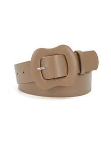 1 Thắt lưng rộng dành cho nữ màu kẹo có khóa bầu sành điệu, trang trí màu trơn cho quần jean, đầm hoặc váy - Nhiều màu - Xem 17