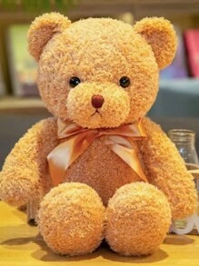 1 件泰迪熊毛绒玩具填充动物熊枕头娃娃适合女孩、节日生日礼物 - 棕色 - 查看 2