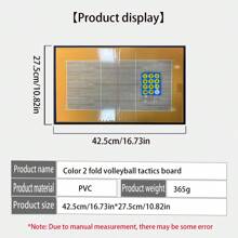 1pc Portable Folding Magnetic Coaching Board For Basketball, Football, Volleyball Training (Random Color)