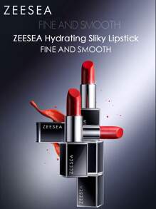 Zeesea 保濕絲滑口紅-11種顏色，保濕持久，光澤豔麗的唇膏，適用於派對 - 821 Oxblood - 查看 2