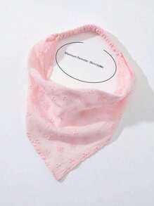 1件手工刺绣花卉图案头巾，卷边设计，适合日常和度假佩戴，情人节礼物，也可作为发带、头巾、发箍、吸汗带、发箍、发饰、蝴蝶结、优雅围巾、女士头巾、柔软头巾等。 - 粉色 - 查看 3