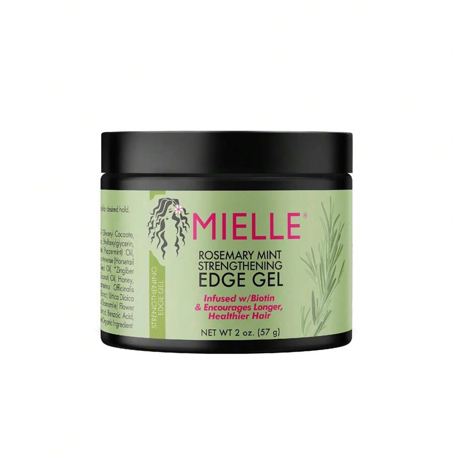 Mielle Organics Rosemary Mint Strengthening Edge Gel, Biotin & Essential Oil Hair Styling Treatment, 2 Ounces - 杏色 - 查看 1