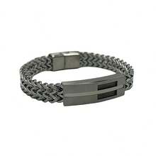 Pulseira Bracelete Masculino Aço Cirurgico inoxidavel  Moda A++ - Prata - Visão 1