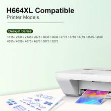 KT INK 664XL 再生墨盒兼容 664 664XL Deskjet 1115 2135 2675 3635 3775 4536 4538 5075 5275 - 黑色 - 查看 6