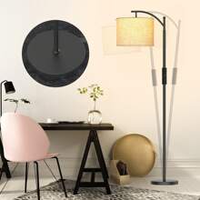Arched Floor Lamp With Remote Control And Bulb Included - 黑色 - 查看 10