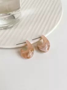 1 đôi Bông tai Hoop hình giọt nước kiểu dáng đơn giản hợp thời trang - Hoa tai - Xem 10