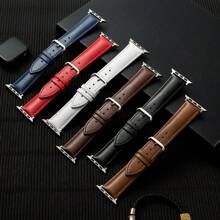1件裝超纖皮革錶帶 極簡時尚中性款 適用38/40/41/42/44/45/49mm 相容 Ultra/SE/8/7/6/5/4/3/2/1 - 白色 - 查看 5