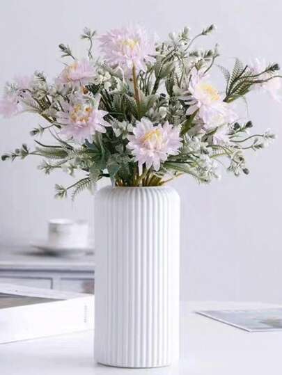1pc Vase Living Room, Elegante High End Plastic Flower Fresh/Artificial Flowers, Moderne Desktop Ornament