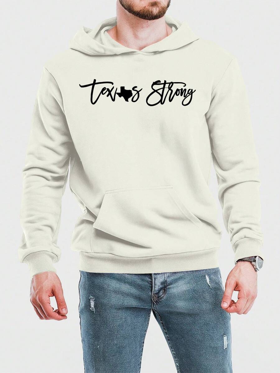 Men Hoodies - 米色 - 查看 1