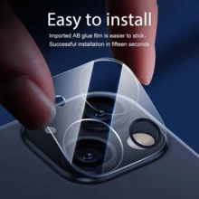 5入組完全覆蓋鏡頭保護玻璃，適用於iPhone 14 13 11 12 15 Pro Max背部相機鋼化玻璃膜，適用於iPhone 15 14 Plus 12 13 Mini - 無色 - 查看 3