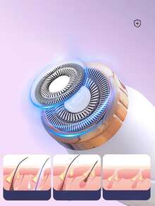 Rechargeable Lady Shaver Hair Remover Women Razor Cordless Facial Hair Remover Machine Bikini Trimmer Leg Electric Razor - White - View 2