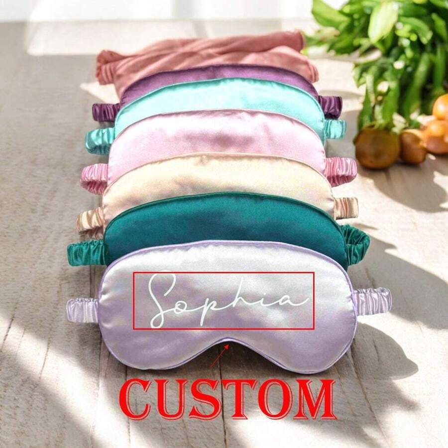 Personalized Eye Mask, Bridesmaid Gift, Bridal Party Gift, Sleep Mask, Personalized Wedding Favor, Silky Satin Mask, Bachelorette Party,Shop Back To School ,Back To School Gift