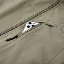 Chaleco utilitario de múltiples bolsillos para hombres de primavera/otoño, chaleco para deportes y actividades al aire libre, pesca y fotografía, chaqueta casual ligera, tops transpirables con cuello de soporte y bolsillos dobles con cremallera - Caqui - Ver 6