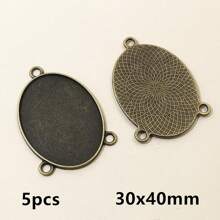 5-40 pièces Paramètres de cabochons pendentifs ovales à 3 boucles base vierge pour la fabrication de bijoux Collier Bracelet Accessoires de fabrication de bijoux